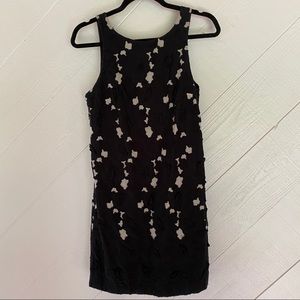 TiBi blue 🌊 floral appliqué backless dress